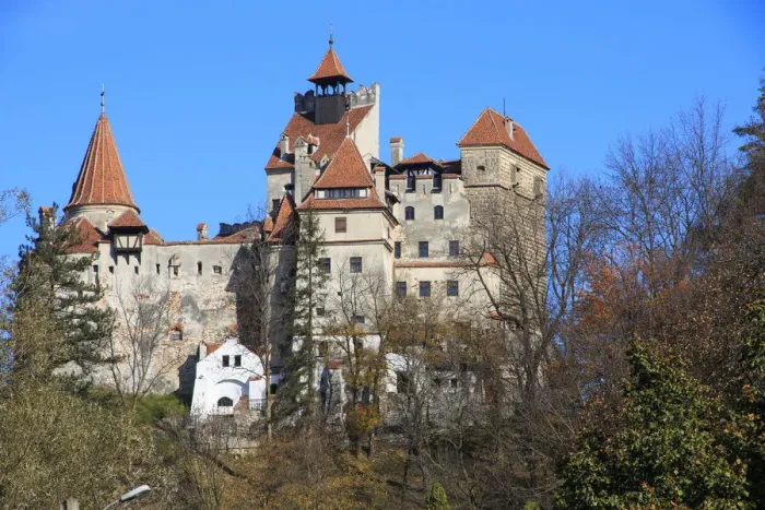 Framed Print : Europe, Transylvania, Romania, 13th century Castle Bran, associated with Vlad II the Impaler