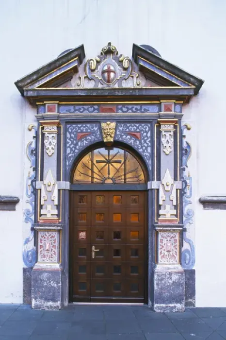 Framed Print : Europe, Western Germany, Trier, Rhineland-Palatinate, door into Kurfurstliches Palais Framed Print : Europe, Western Germany, Trier, Rhineland-Palatinate, door into Kurfurstliches Palais