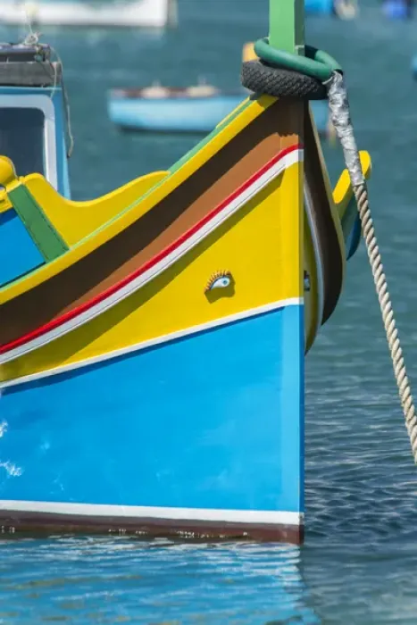 Framed Print : Eurpoe, Malta, Marsaxlokk, Traditional Fishing Boat