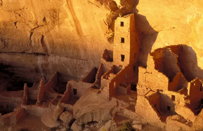Framed Print : Evening light on Square Tower House Ruins, Mesa Verde National Park (World Heritage Site) Framed Print : Evening light on Square Tower House Ruins, Mesa Verde National Park (World Heritage Site)