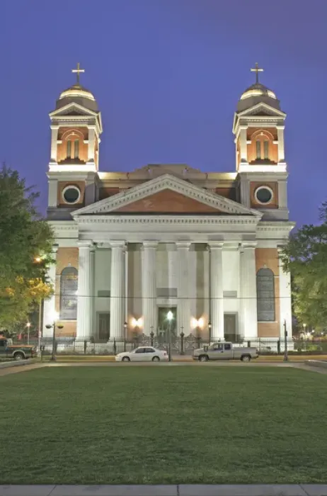 Framed Print : Evening lighting Cathedral of the Immaculate Conception Mobile Alabama