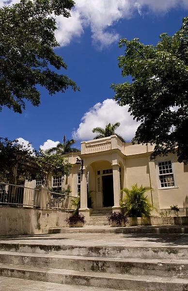 Exterior of the historical home of writer Ernest Hemingway in Havana Cuba where he