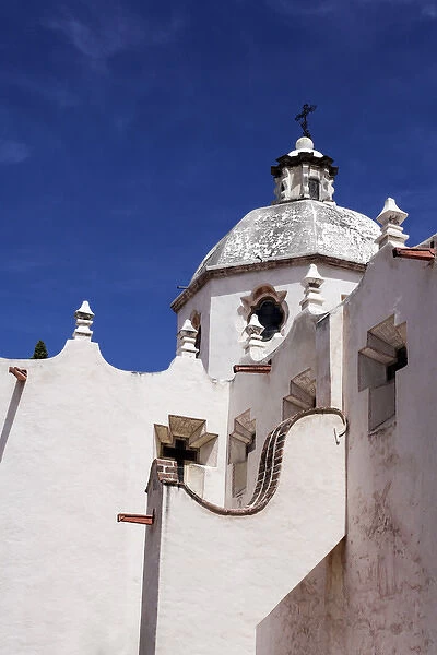 Exterior view of a church in San Miquel de Allende, Mexico