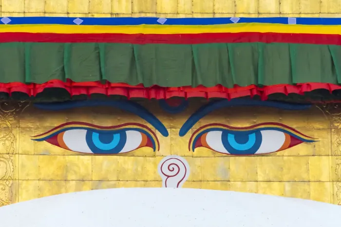 Framed Print : The Eyes of Boudhanath (Boudha Stupa), UNESCO World Heritage site, Kathmandu, Nepal