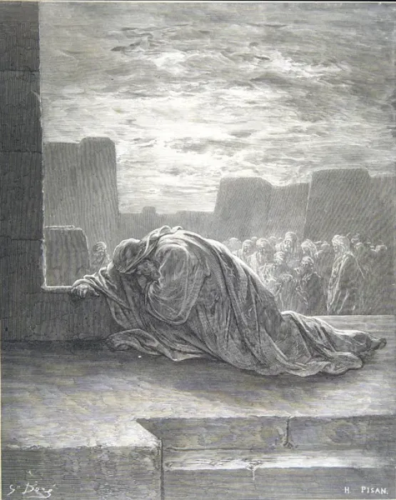 Framed Print : Ezra in prayer, Gustav Dore engaving. Copyright: Ancient Art & Architecture Collection Framed Print : Ezra in prayer, Gustav Dore engaving. Copyright: Ancient Art & Architecture Collection