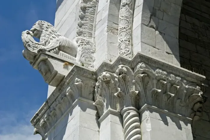 Framed Print : Detail of facade, Church of San Martino, Lucca, Tuscany, Italy, Europe Framed Print : Detail of facade, Church of San Martino, Lucca, Tuscany, Italy, Europe