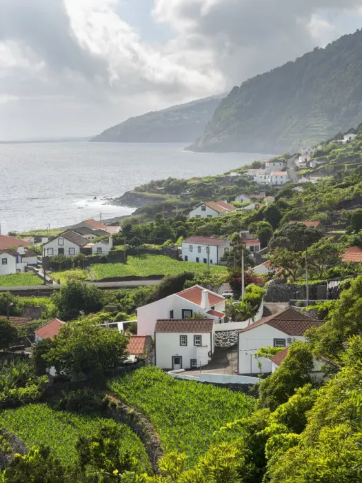 Framed Print : Faja dos Vimes. Sao Jorge Island in the Azores, an autonomous region of Portugal