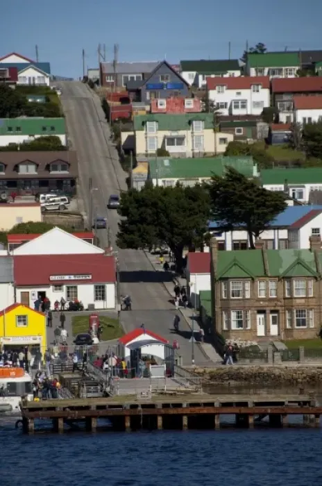 Framed Print : Falkland Island, Stanley (aka Port Stanley). Port area of Stanley Framed Print : Falkland Island, Stanley (aka Port Stanley). Port area of Stanley
