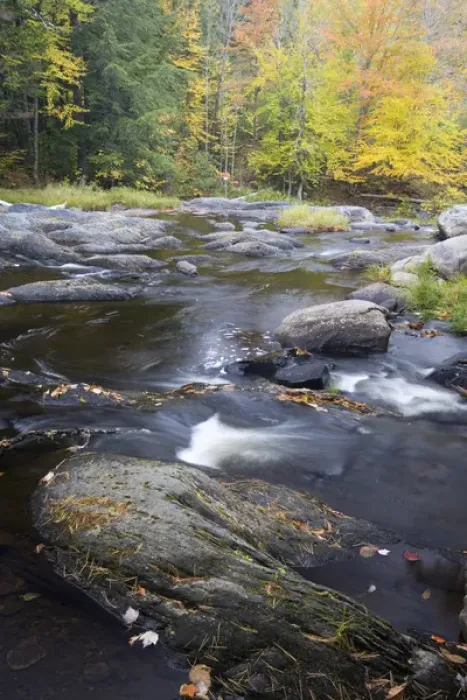 Framed Print : Fall on Big Wilson stream in Elliotsville Maine USA Framed Print : Fall on Big Wilson stream in Elliotsville Maine USA