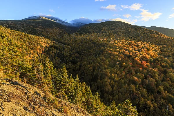 Fall foliage on Mount Madision in New Hampshires White Mountain National Forest
