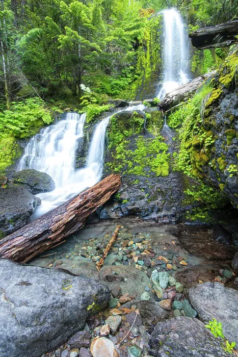 Framed Print : Falls Creek Falls in Mt. Rainier National Park
