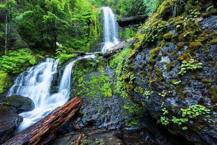 Framed Print : Falls Creek Falls in Mt. Rainier National Park