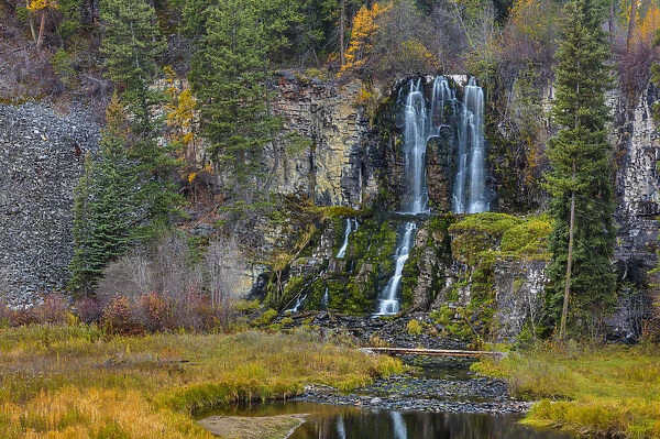 Falls on the Little Bitterroot River in the Lolo National Forest, Montana, USA