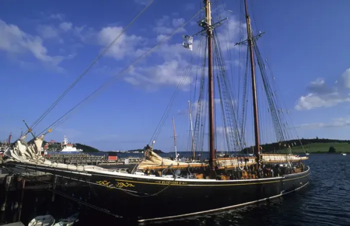 Framed Print : Famous Bluenose II in Lunenburg Nova Scotia Canada