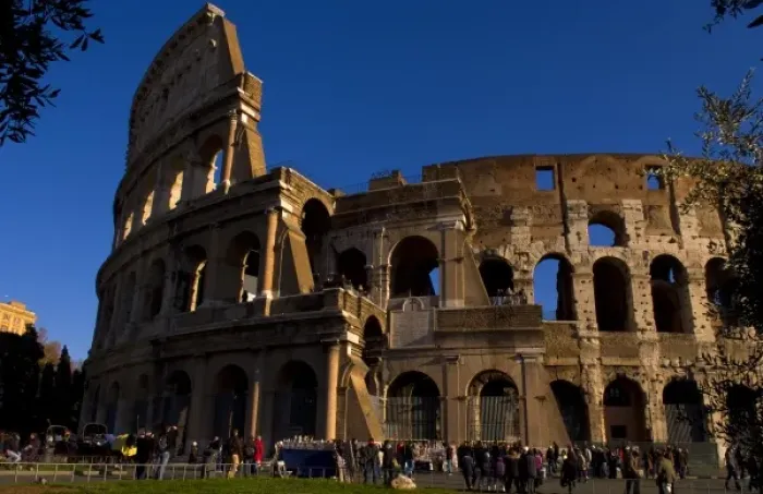 Framed Print : Famous Colosseum in Rome Italy Landmark Monument in Europe