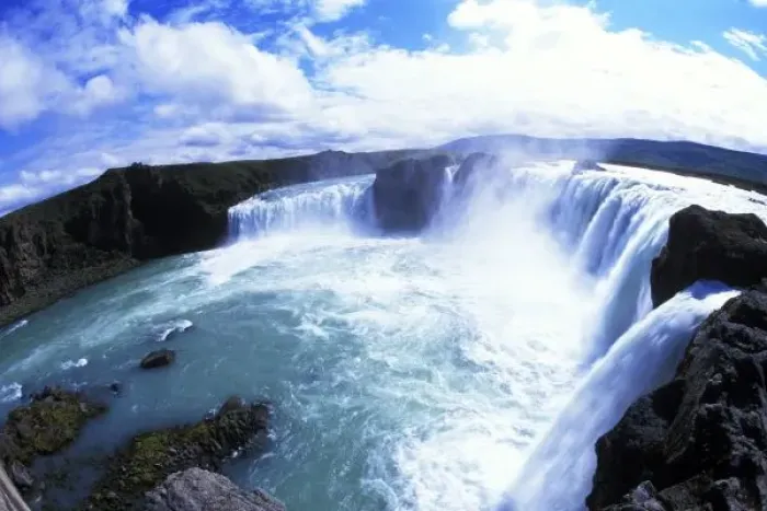 Framed Print : Famous Jodafoss Falls in North Central Iceland