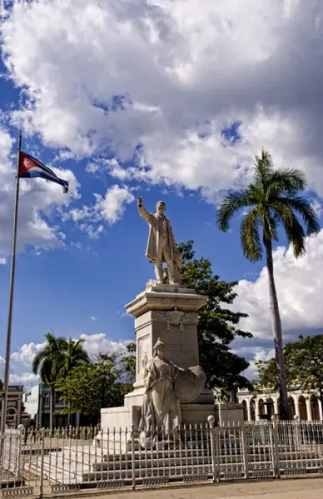 Framed Print : Famous Jose Marti Statue in cneter of square in Cienfuegos Cuba Framed Print : Famous Jose Marti Statue in cneter of square in Cienfuegos Cuba