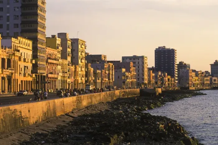Framed Print : The famous Malecon on the waterfront in the Old City of Havana