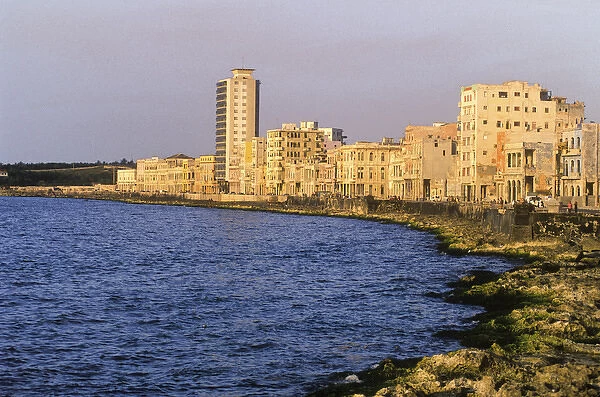 The famous Malecon on the waterfront in the Old City of Havana