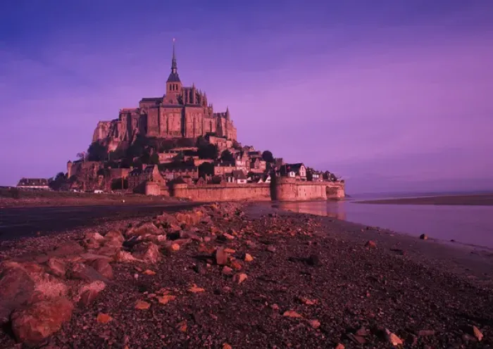 Framed Print : Famous Mont St. Michel Fortress. Normandy, France Framed Print : Famous Mont St. Michel Fortress. Normandy, France