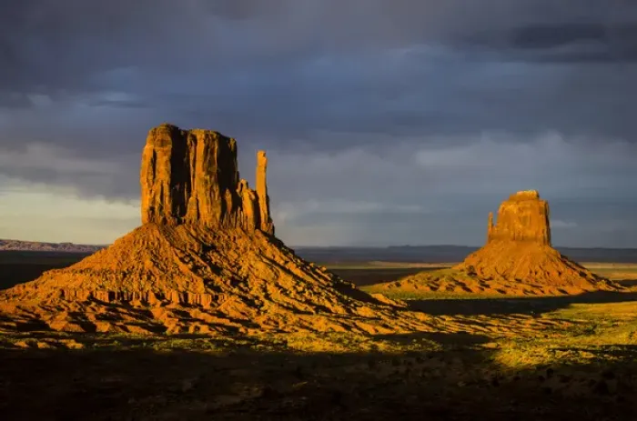 Framed Print : The famous red rock Mittens in Monument Valley Tribal Park of the Navajo Nation, AZ