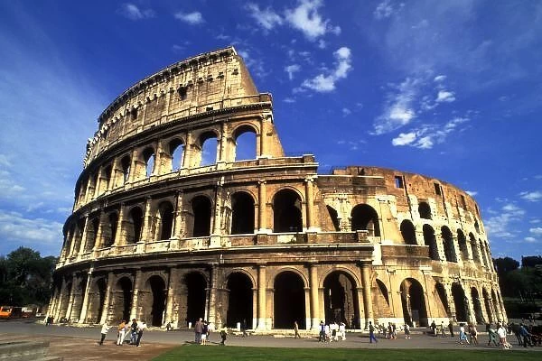 Famous ruins of the Coliseum in Rome Italy