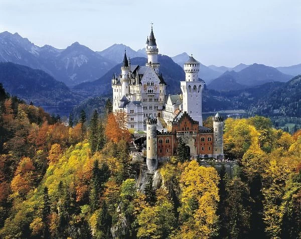 The fanciful Neuschwanstein is one of three castles built by King Ludwig II in Bavaria, Germany