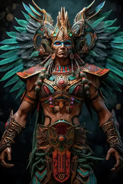 Framed Print : Fantasy of Aztec god. ©Jim Zuckerman  /  Jaynes Gallery  /  DanitaDelimont.com (AI)
