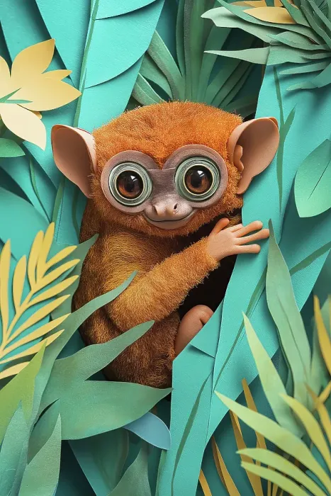Framed Print : Fantasy close-up of monkey in tree. (AI Generated) Framed Print : Fantasy close-up of monkey in tree. (AI Generated)