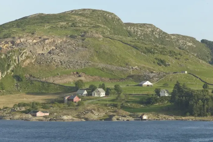 Framed Print : Farm on the Bonka Fjorden, near the North Sea