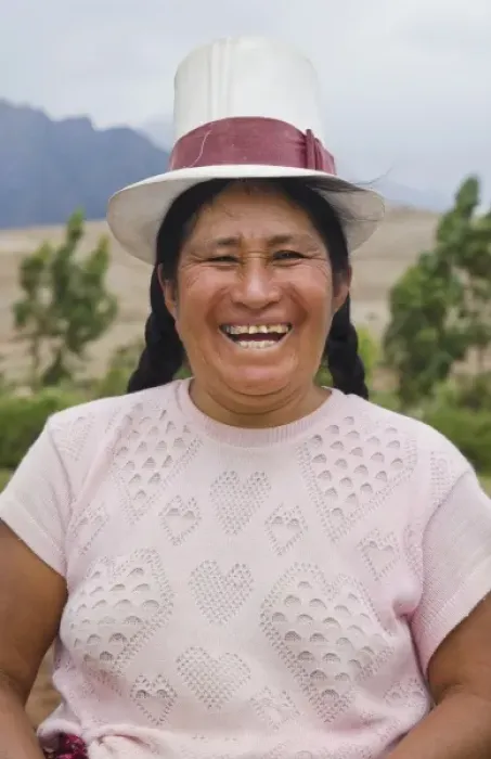 Framed Print : Farming portrait of woman smiling on farm in small town of Chinchero Peru South America Framed Print : Farming portrait of woman smiling on farm in small town of Chinchero Peru South America