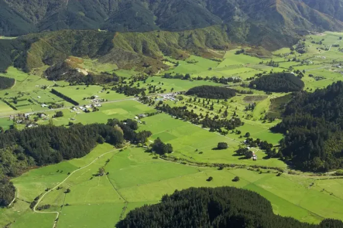 Framed Print : Farmland, Korimiko, Marlborough, South Island, New Zealand - aerial Framed Print : Farmland, Korimiko, Marlborough, South Island, New Zealand - aerial