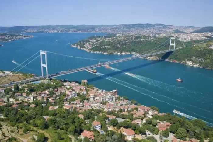 Framed Print : Fatih Sultan Mehmet Bridge over the Bosphorus, aerial, Istanbul - 2010 European Capital Framed Print : Fatih Sultan Mehmet Bridge over the Bosphorus, aerial, Istanbul - 2010 European Capital