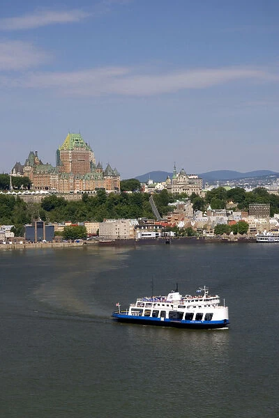 Ferry boat on the St. Lawrence River at Quebec City, Quebec, Canada
