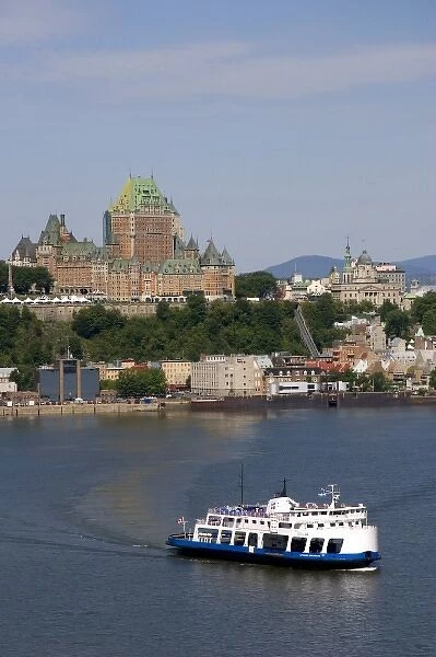 Ferry boat on the St. Lawrence River at Quebec City, Quebec, Canada
