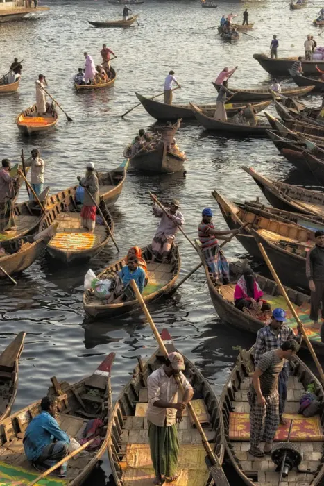 Framed Print : Ferry boats on Buriganga River at Sadarghat (City Wharf), Dhaka River Port, Dhaka Framed Print : Ferry boats on Buriganga River at Sadarghat (City Wharf), Dhaka River Port, Dhaka