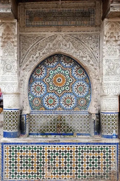 Framed Print : Fes, Morocco. One of the 300 tiles fountains in the medina. Most are located next to a mosque Framed Print : Fes, Morocco. One of the 300 tiles fountains in the medina. Most are located next to a mosque