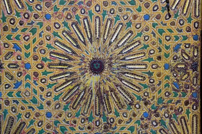 Framed Print : Fes, Morocco. Hand painted and carved doorway detail Framed Print : Fes, Morocco. Hand painted and carved doorway detail