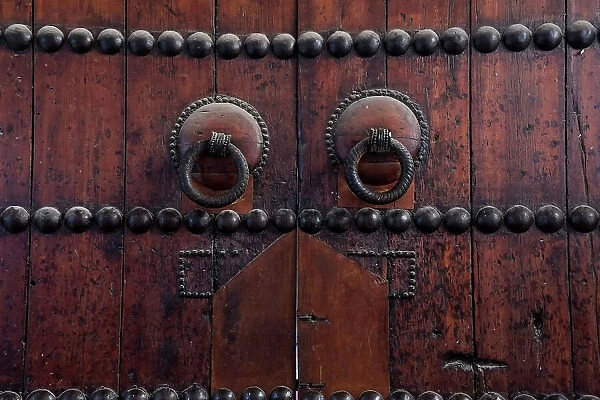 Fes, Morocco. Old wooden door