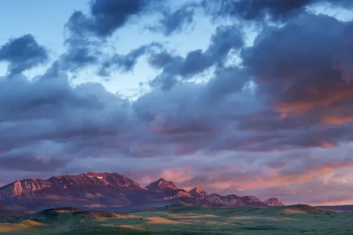 Framed Print : Fiery sunrise light strike Choteau Mountain along the Rocky Mountain Front near Choteau Framed Print : Fiery sunrise light strike Choteau Mountain along the Rocky Mountain Front near Choteau