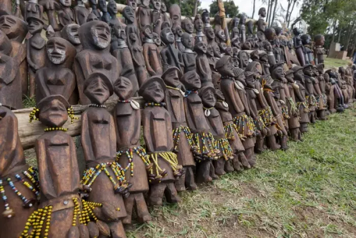 Framed Print : Figure carvings at the market. Ethiopia, Africa Framed Print : Figure carvings at the market. Ethiopia, Africa