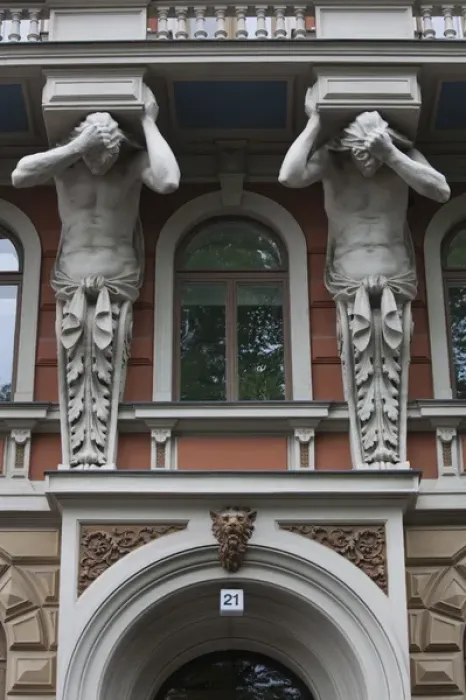 Framed Print : Finland, Helsinki, art nouveau building statues, Etela Notknokatu Street Framed Print : Finland, Helsinki, art nouveau building statues, Etela Notknokatu Street