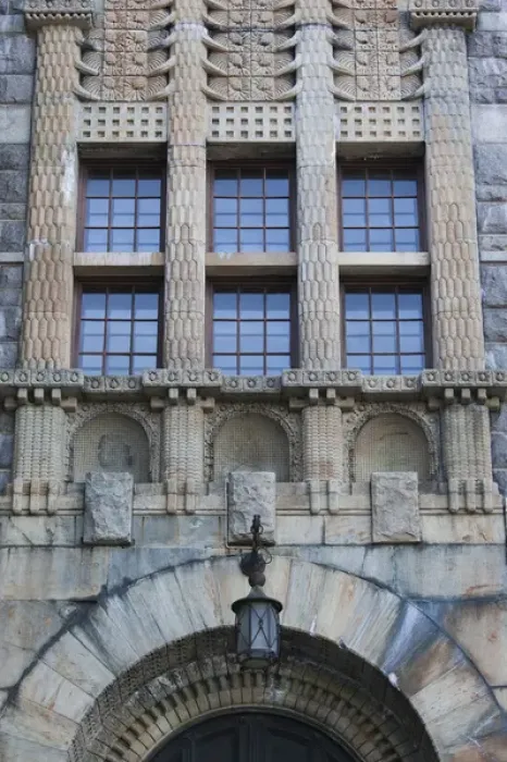 Framed Print : Finland, Helsinki, Kansallimuseo, National Museum of Finland, main entrance