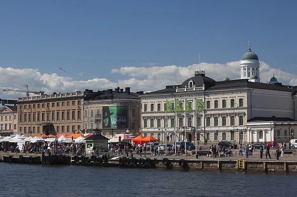 Finland, Helsinki, Kauppatori Fish Market area, Helsinki Harbor
