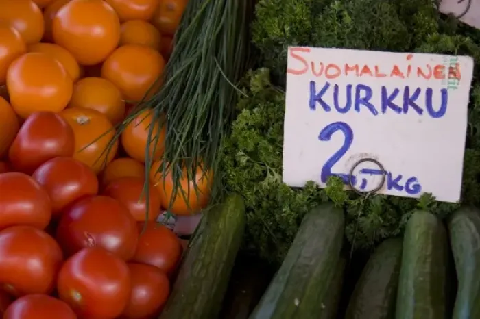 Framed Print : Finland, Helsinki. Produce at an outdoor market Framed Print : Finland, Helsinki. Produce at an outdoor market
