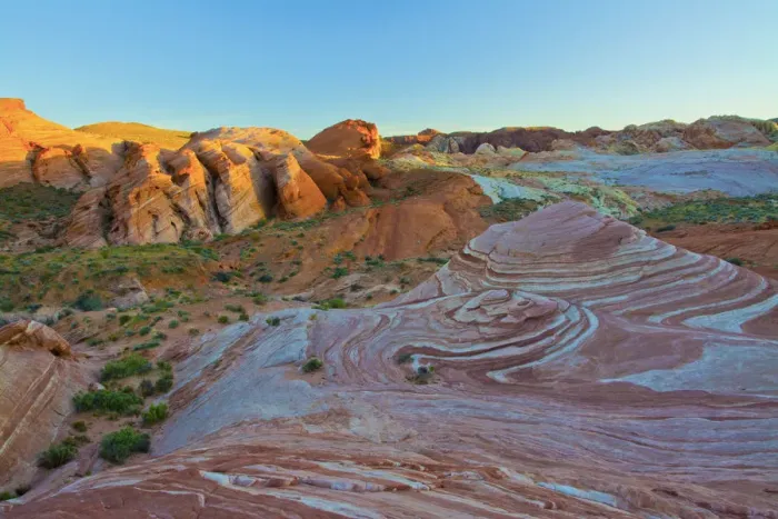 Framed Print : Fire Wave, sunset, Valley of Fire State Park, Nevada, USA Framed Print : Fire Wave, sunset, Valley of Fire State Park, Nevada, USA