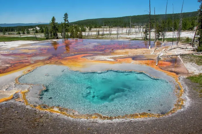 Framed Print : Firehole Spring, Firehole Lake Road, Yellowstone National Park, Wyoming, USA