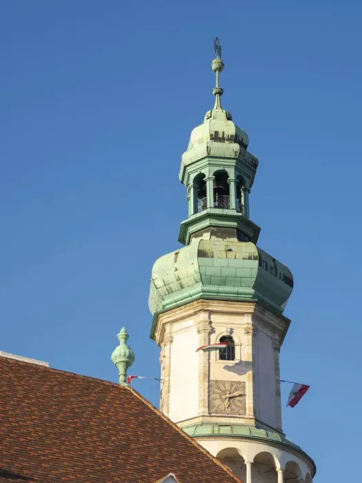Framed Print : Firewatch Tower (Tueztorony), the landmark of Sopron at main square