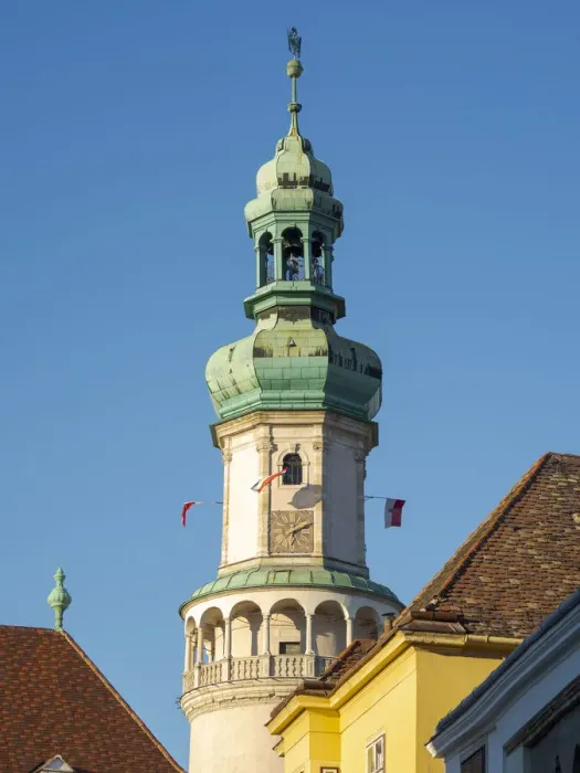 Framed Print : Firewatch Tower (Tueztorony), the landmark of Sopron at main square Framed Print : Firewatch Tower (Tueztorony), the landmark of Sopron at main square