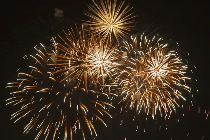 Framed Print : Fireworks at the Albuquerque Hot Air Balloon Fiesta, New Mexico